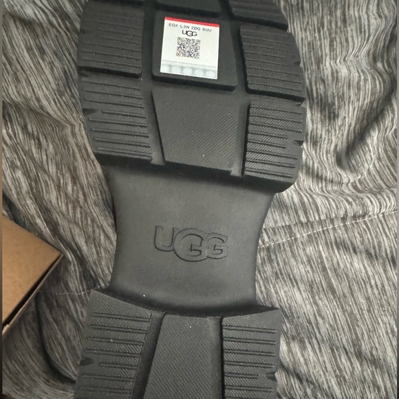 UGG ASHTON STRAPPY PLATFORM SANDALS -BLACK NUBUK -WOMEN US 6.5 - Picture 9 of 10